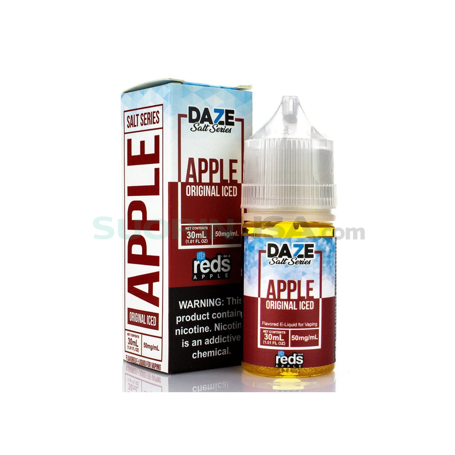 7 Daze Reds | APPLE ICED - Nic Salt eJuice (30mL)