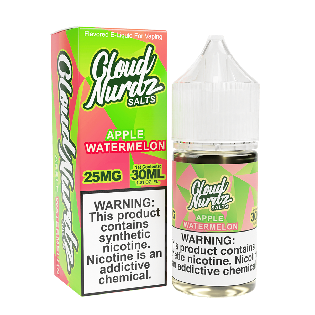 Apple Watermelon Salt Nic E-Juice by Cloud Nurdz - 30mL