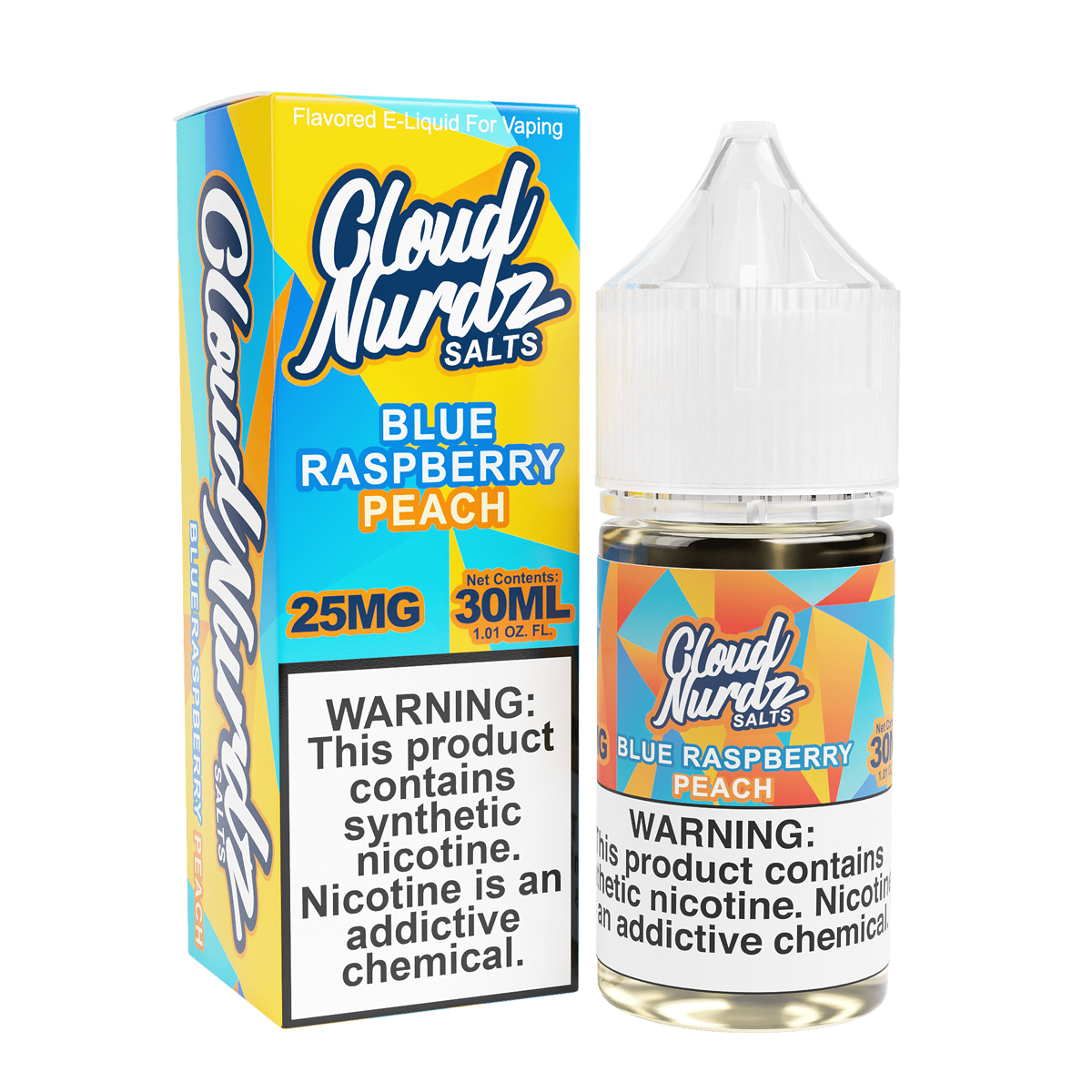 Blue Raspberry Peach Salt Nic E-Juice by Cloud Nurdz - 30mL