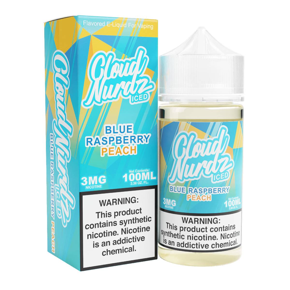 Iced Blue Raspberry Peach E-Juice by Cloud Nurdz - 100mL