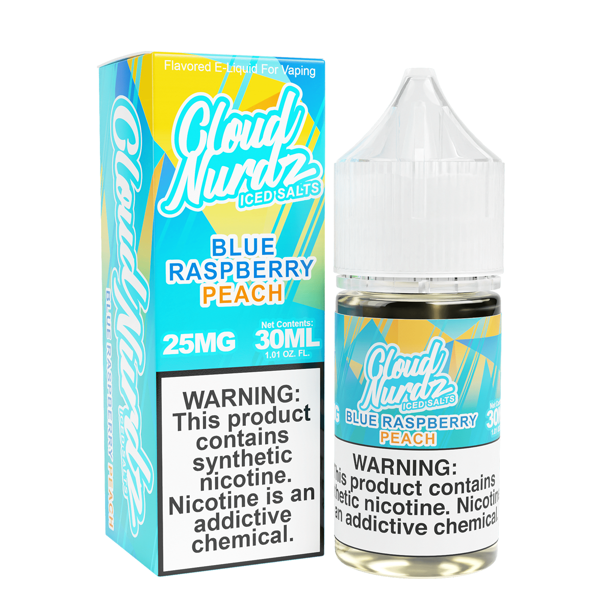 Iced Blue Raspberry Peach Salt Nic E-Juice by Cloud Nurdz - 30mL