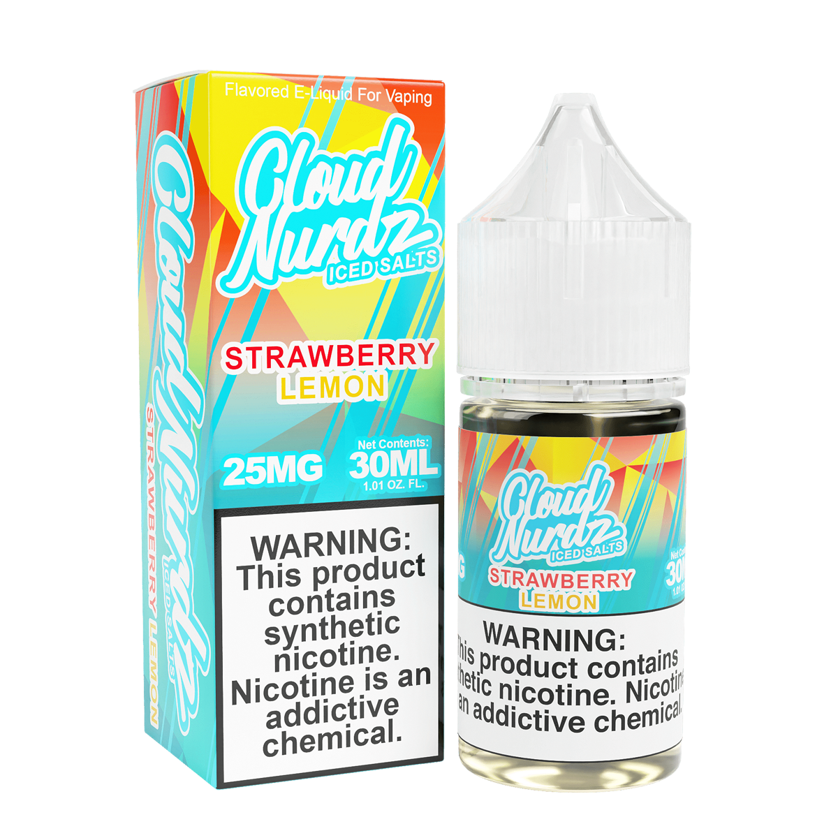 Iced Strawberry Lemon Salt Nic E-Juice by Cloud Nurdz - 30mL