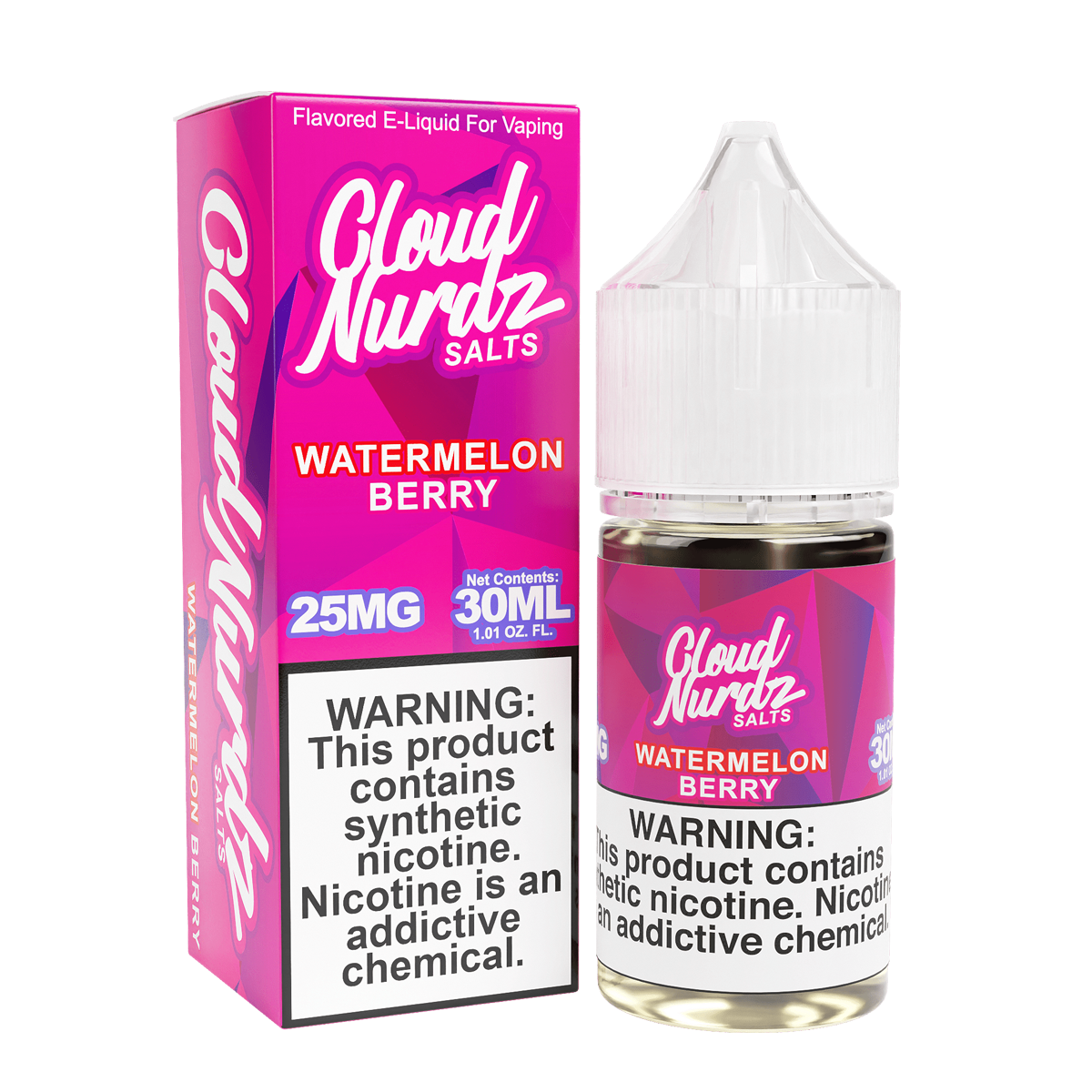 Watermelon Berry Salt Nic E-Juice by Cloud Nurdz - 30mL