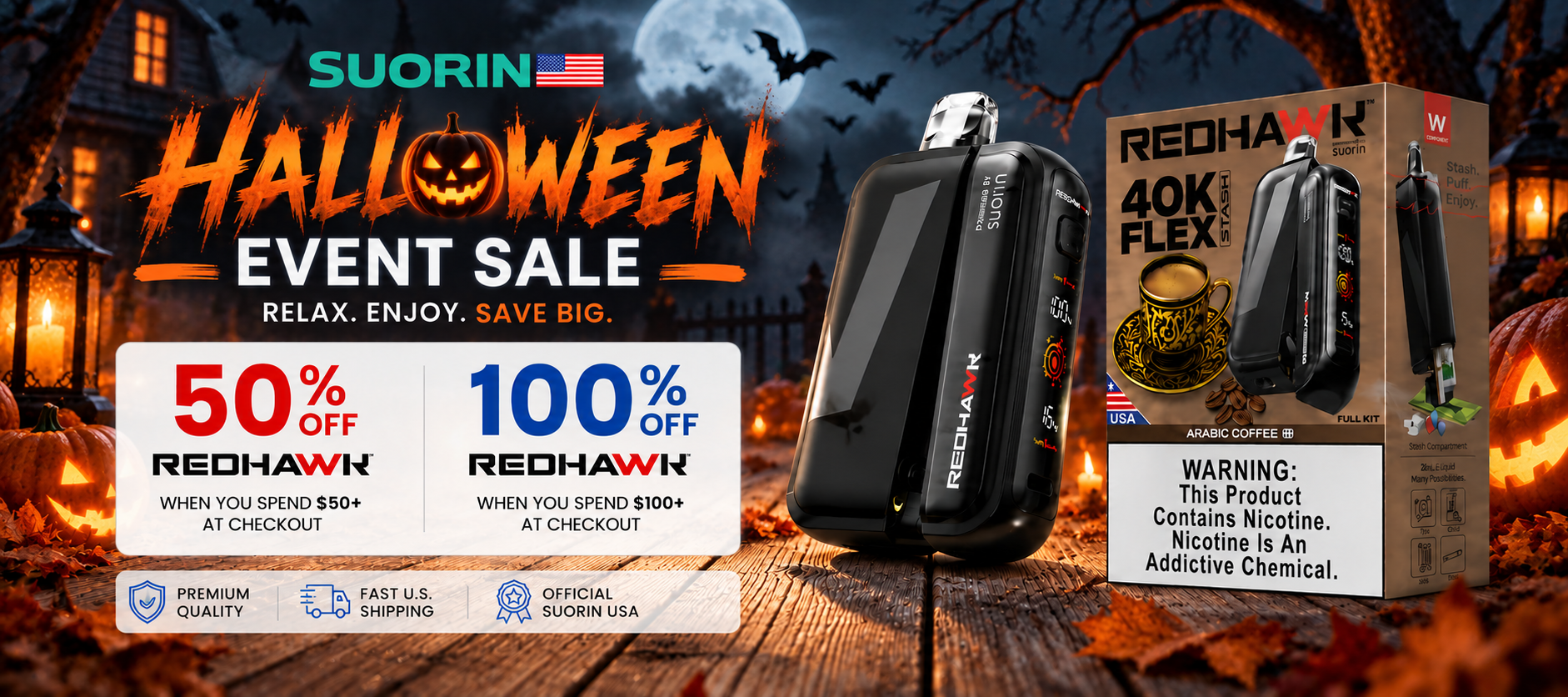 Suorin Halloween event sale: save big on RedHawk and Suorin devices